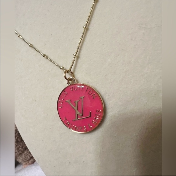 Authentic Pink LV Charm/Necklace - Picture 2 of 3